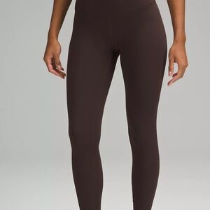 Lululemon Wunder Train High-Rise Tight 25", Size 12, Espresso